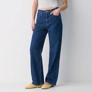 Aritzia Sunday Best High-Rise Wide-Leg Jeans Loose Fit -Dark Wash W26